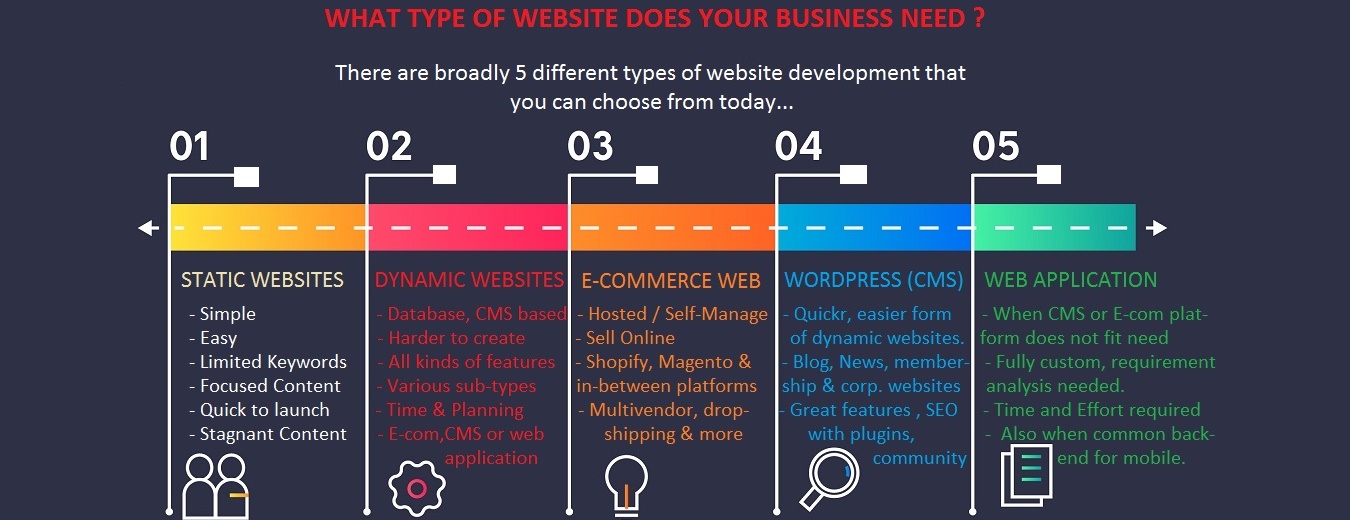 Which type of website design does your business need? Kinds of websites.