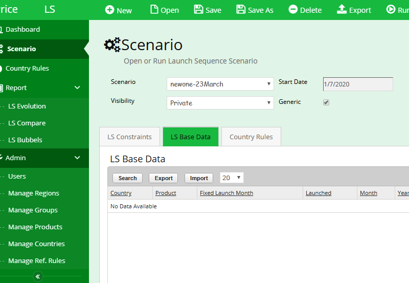 pharma launch sequencing software example